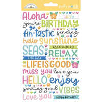 Doodlebug - Summer Fun Puffy Stickers - Words