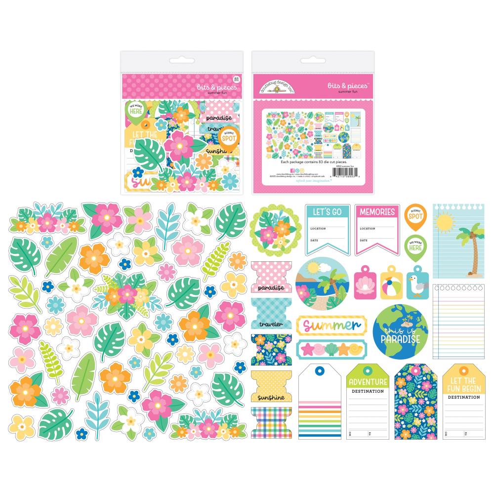 Doodlebug - Summer Fun Bits & Pieces Die Cuts 83/Pkg