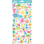 Doodlebug - Summer Fun Cardstock Icon Sticker Sheet 6x13"