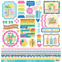 Doodlebug - Summer Fun This & That Cardstock Sticker Sheet 12x12