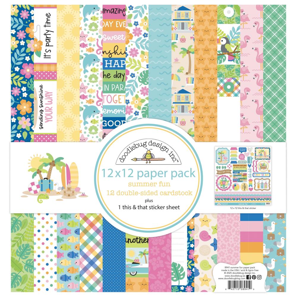 Doodlebug - Summer Fun 12x12 Paper Pack