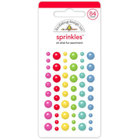 Doodlebug - Oh What Fun Sprinkle Adhesive Glossy Enamel Dots - Oh What Fun Assortment