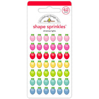 Doodlebug - Oh What Fun Sprinkle Adhesive Glossy Enamel Dots - Christmas Lights