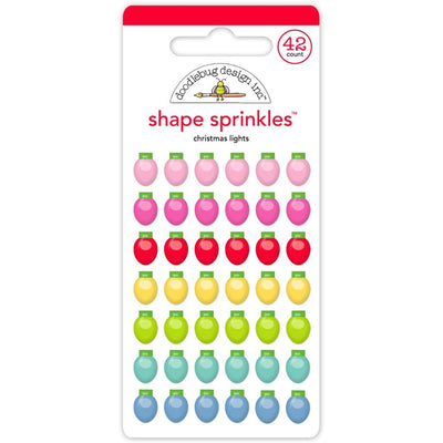 Doodlebug - Oh What Fun Sprinkle Adhesive Glossy Enamel Dots - Christmas Lights