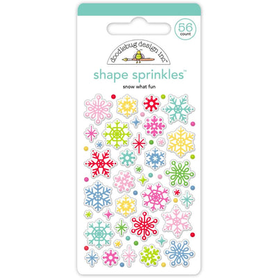 Doodlebug - Oh What Fun Sprinkle Adhesive Glossy Enamel Dots - Snow What Fun