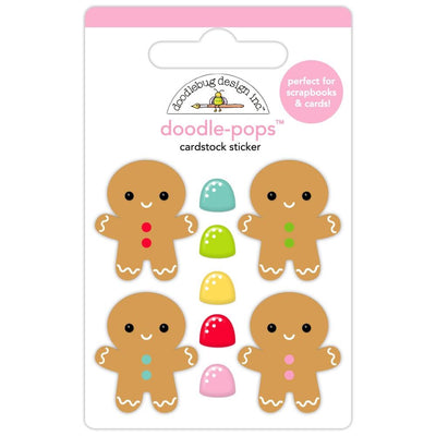 Doodlebug - Oh What Fun Doodle-Pops 3D Stickers - Jolly Gingers
