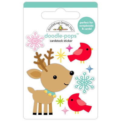 Doodlebug - Oh What Fun Doodle-Pops 3D Stickers - Deer Friends