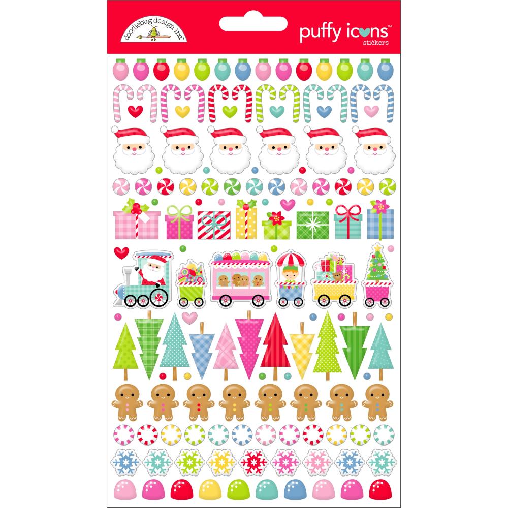 Doodlebug - Oh What Fun Puffy Stickers - Icons 142/Pkg