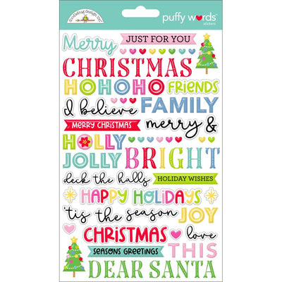 Doodlebug - Oh What Fun Puffy Stickers - Words 98/Pkg