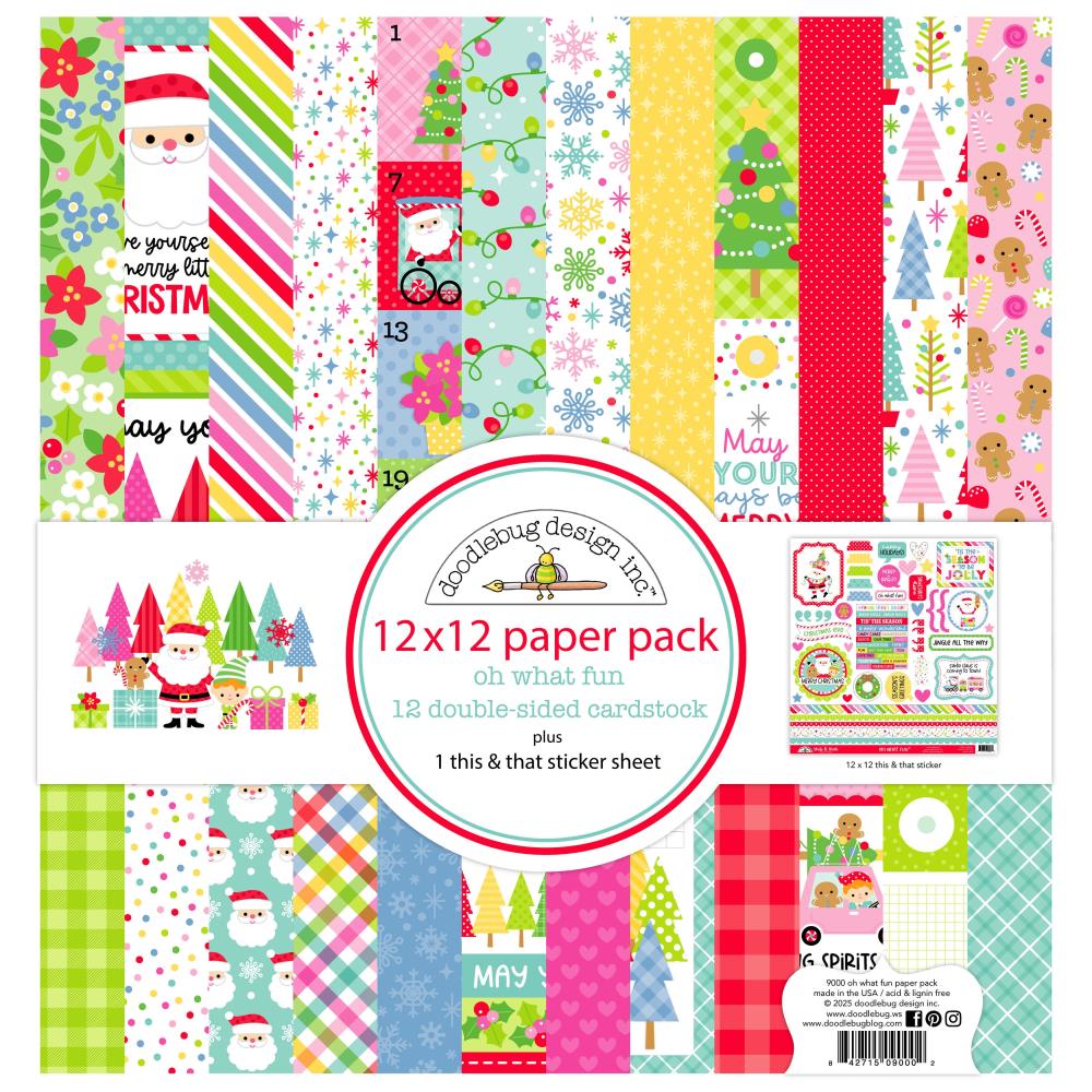 Doodlebug - Oh What Fun 12x12 Paper Pack