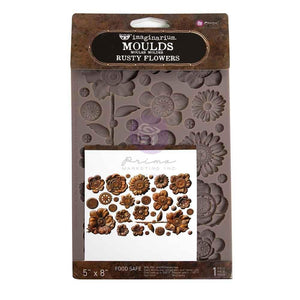 Prima - Finnabair Decor Moulds 5"x8"x8mm - Rusty Flowers