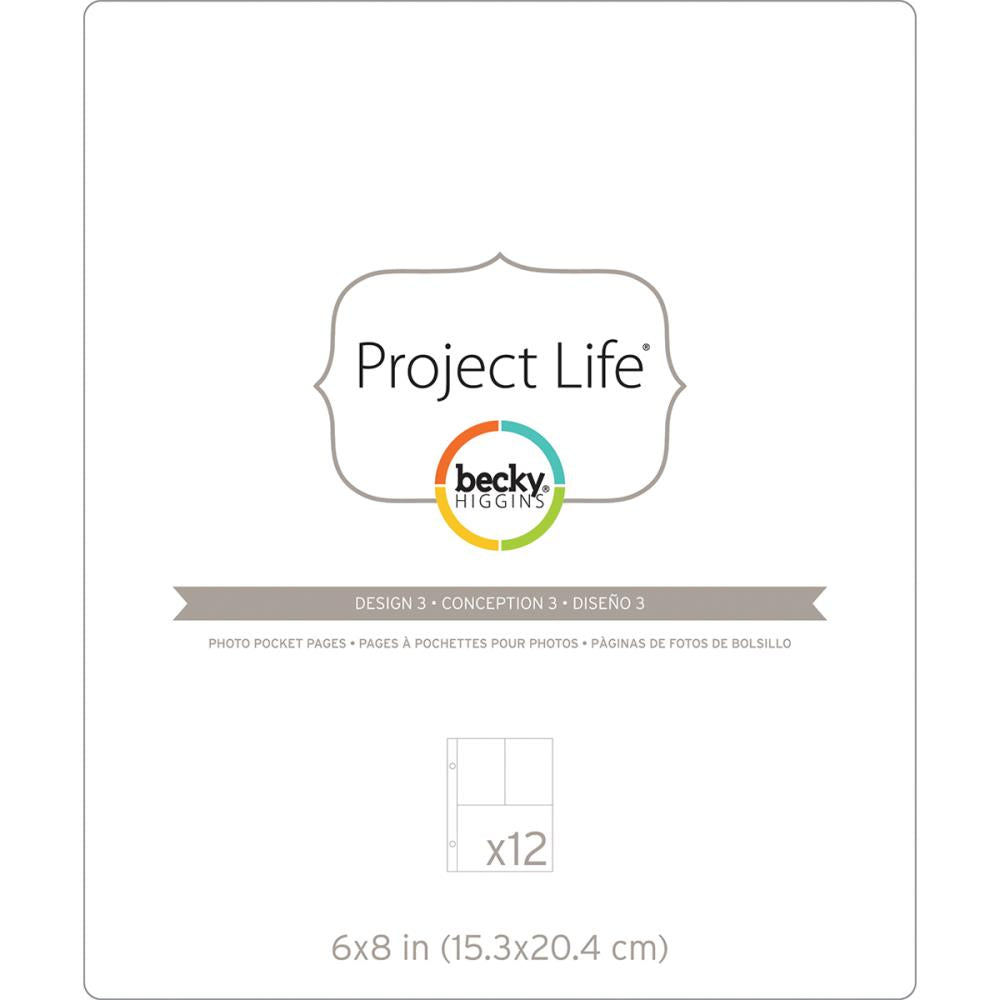 Project Life Photo Pocket Pages 12/Pkg - Design 3 (6"x8")