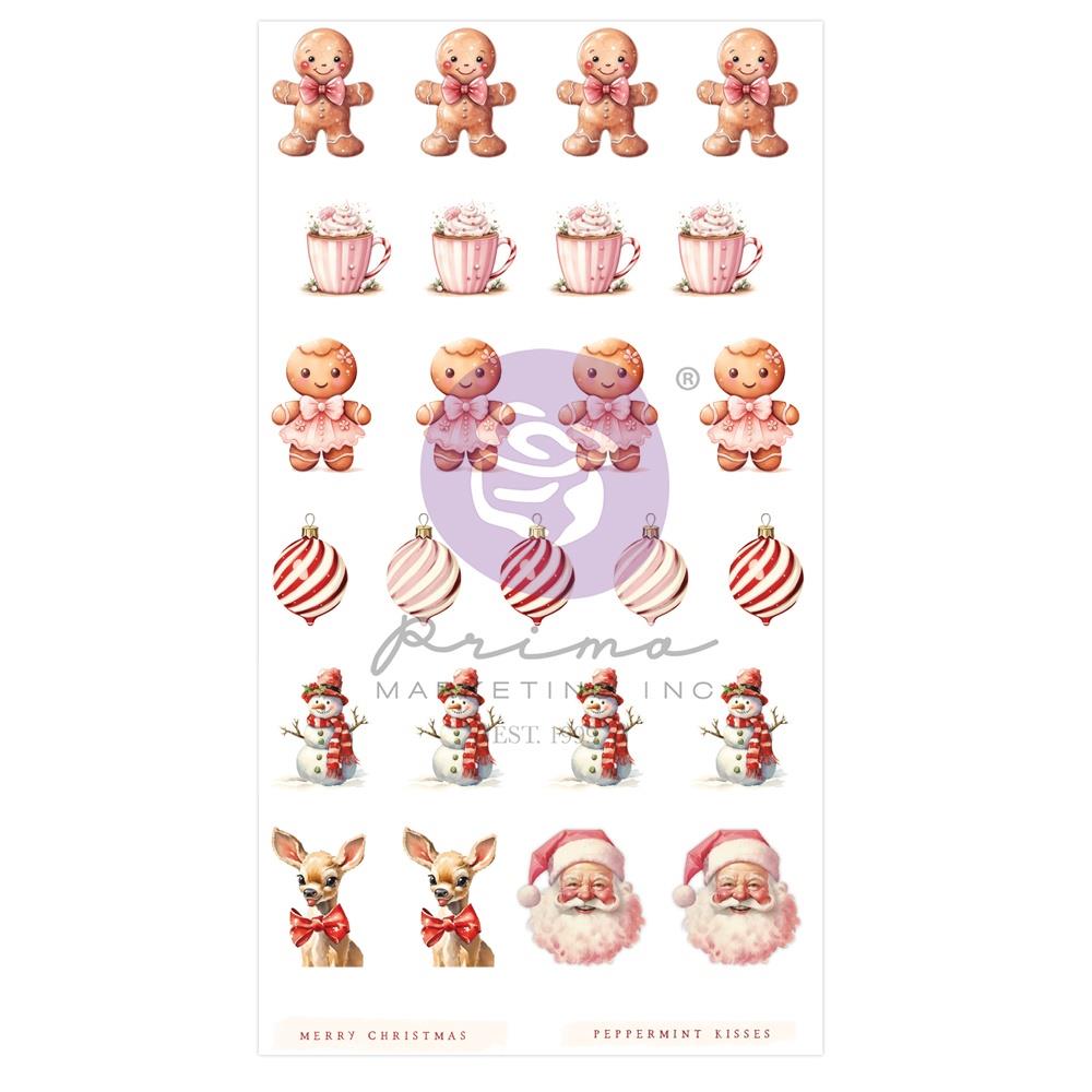 Prima - 25 & Peppermint Puffy Stickers 27/Pkg