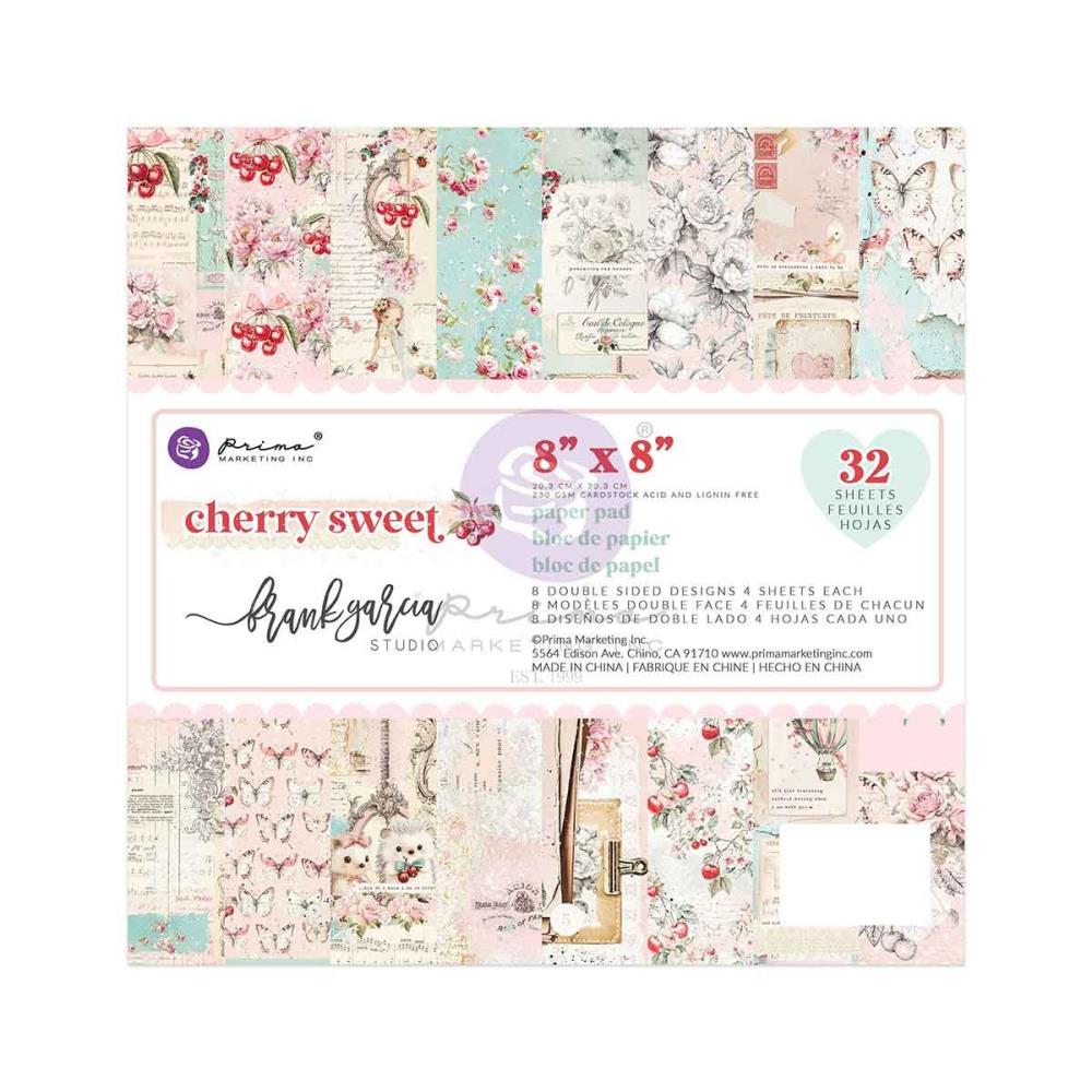 Prima - Cherry Sweet 8x8 Paper Pad 32/Pkg