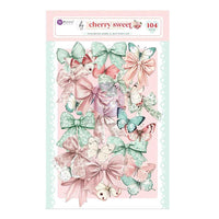 Prima - Cherry Sweet Bows & Butterflies Ephemera 104/Pkg