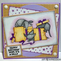 Art Impressions - Armadillos Unmounted Cling Stamp Set