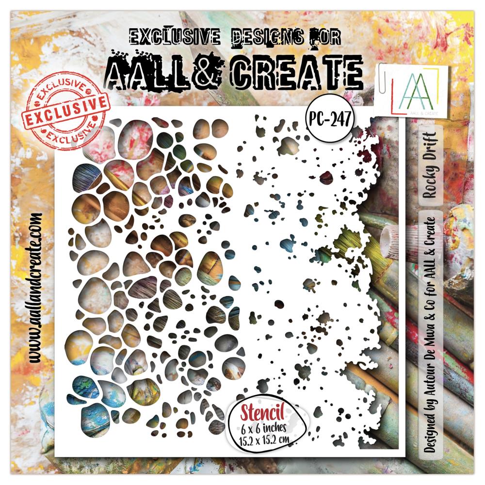 AALL And Create 6x6 Stencil - Rocky Drift PC-247