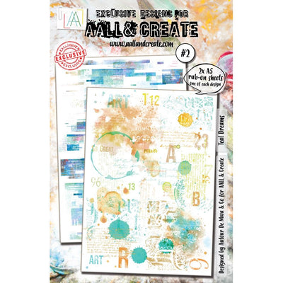 AALL And Create A5 Rub-Ons - Teal Dreams #2