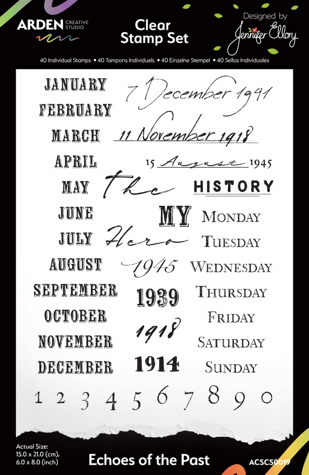 Arden Creative - Remembering Clear Stamp Set - Echoes of the Past