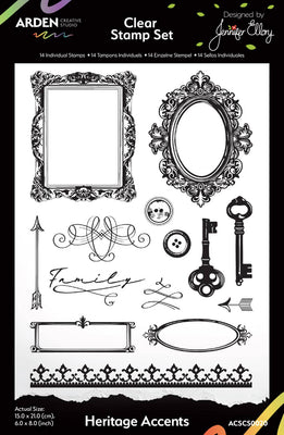 Arden Creative - Remembering Clear Stamp Set - Heritage Accents