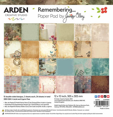 Arden Creative - Remembering 12x12 Paper Pad