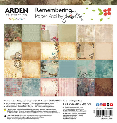 Arden Creative - Remembering 8x8 Paper Pad