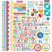Bella Blvd - Birthday Bash DooHickey Cardstock Sticker Sheet 12x12