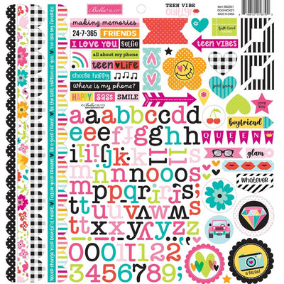 Bella Blvd - Teen Vibe Caitlyn 12x12 Doohickey Sticker Sheet