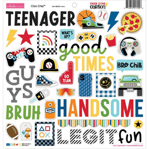 Bella Blvd - Teen Vibe Carson Ciao Chip 12x12 Chipboard Stickers