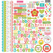 Bella Blvd - Merry Mingle DooHickey 12x12 Cardstock Sticker Sheet