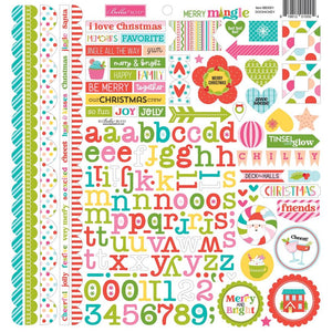 Bella Blvd - Merry Mingle DooHickey 12x12 Cardstock Sticker Sheet