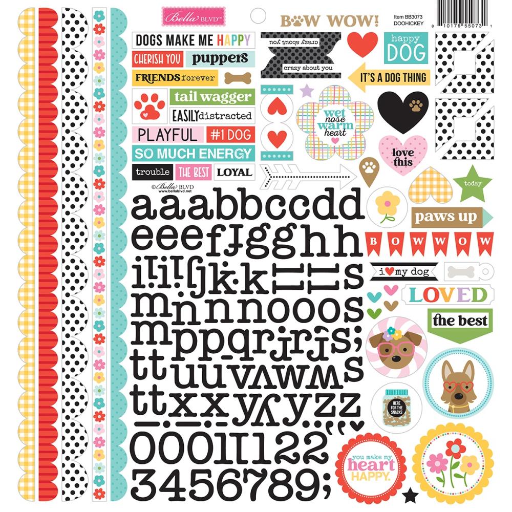 Bella Blvd - Bow Wow 12x12 Doo-Hickey Cardstock Sticker Sheet
