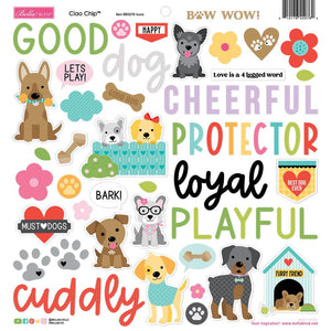 Bella Blvd - Bow Wow Ciao Chipboard Stickers 12x12
