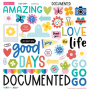 Bella Blvd - Documented Ciao Chipboard Stickers 12"X12"