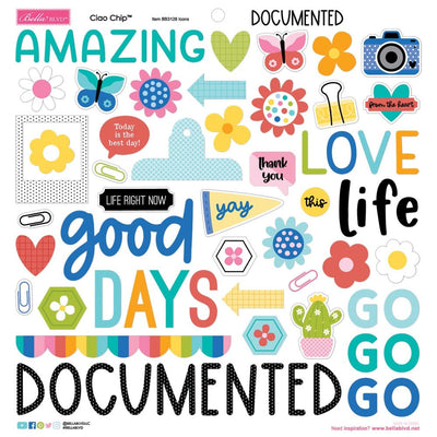 Bella Blvd - Documented Ciao Chipboard Stickers 12