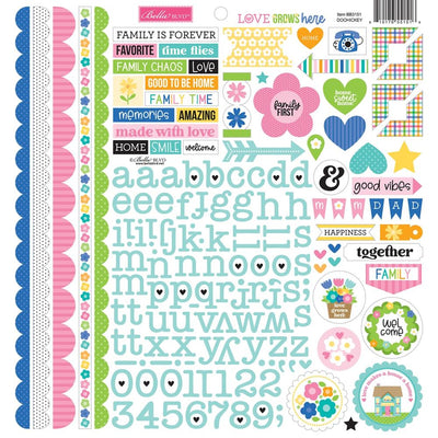 Bella Blvd - Love Grows Here DooHickey Cardstock Stickers 12