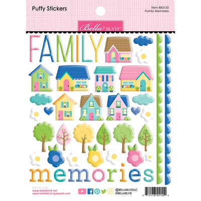 Bella Blvd - Love Grows Here Puffy Stickers - Family Memories