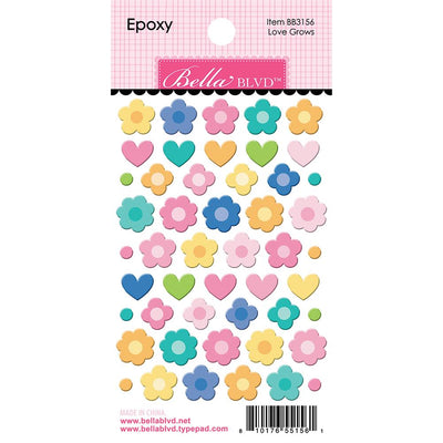 Bella Blvd - Love Grows Here Epoxy Stickers - Love Grows