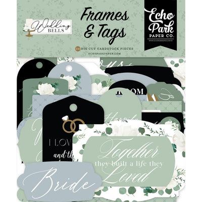 Echo Park - Wedding Bells Ephemera Die Cuts - Frames & Tags
