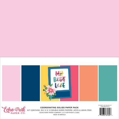 Echo Park - My Best Life Solids Paper Pack 12x12