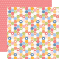 Echo Park - Blossom & Bees Paper - Bright Hexagons