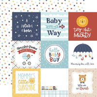 Echo Park - Baby on Board It's a Boy Paper - 4X4 Journaling Cards