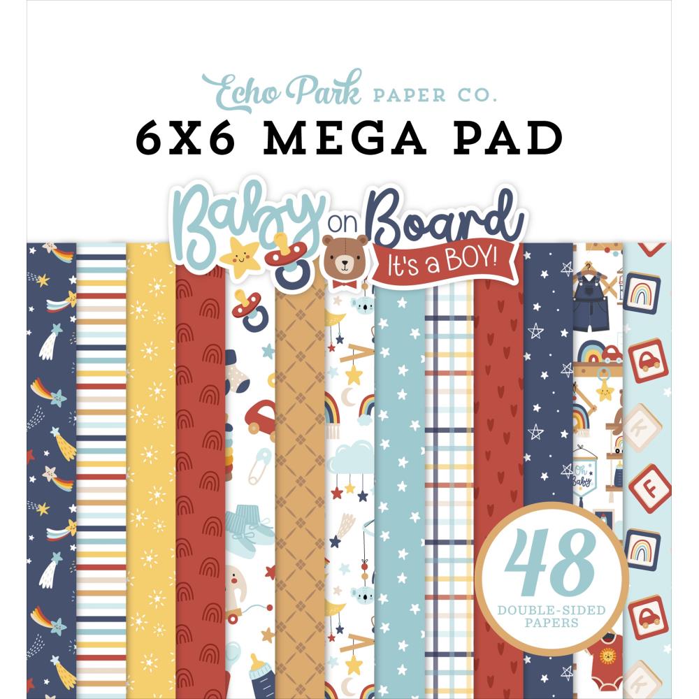 Echo Park - Baby on Board It's a Boy 6x6 Mega Paper Pad