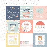 Echo Park - Baby on Board It's a Girl Paper - 4X4 Journaling Cards