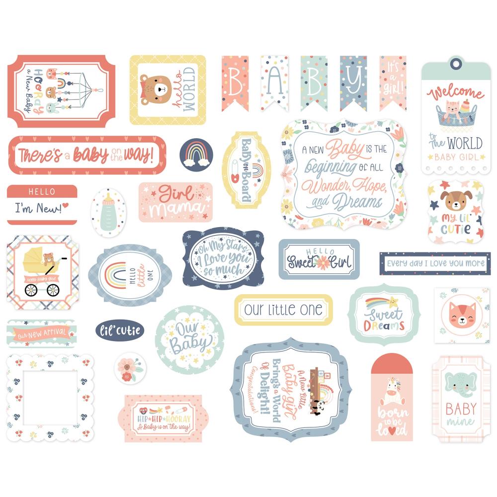 Echo Park - Baby on Board It's a Girl Ephemera 33/Pkg