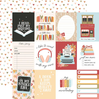 Echo Park - Bookish Paper - 3X4 Journaling Cards