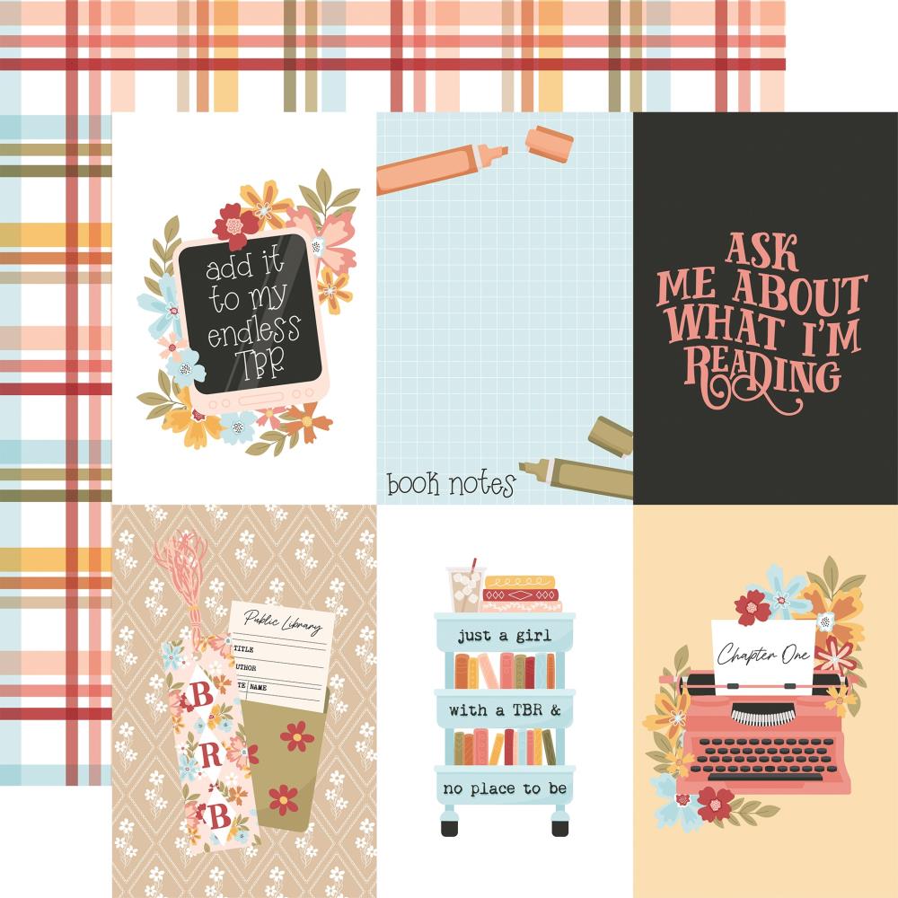 Echo Park - Bookish Paper - 4X6 Journaling Cards