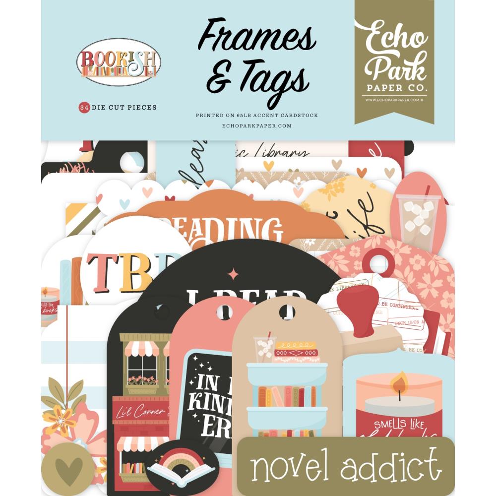 Echo Park - Bookish Frames & Tags Die Cuts 34/Pkg