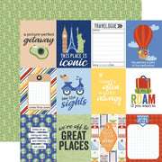 Echo Park - Born to Travel Paper - 3x4 Journaling Cards