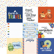 Echo Park - Born to Travel Paper - 4X4 Journaling Cards